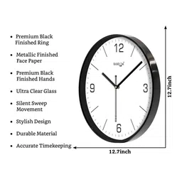 RANDOM Multicoloured & Black Printed Wall Clock image 4