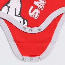 YK X Tinyo Infant Boys Snoopy Printed Pure Cotton Bodysuit with Printed Sleepsuit image 5