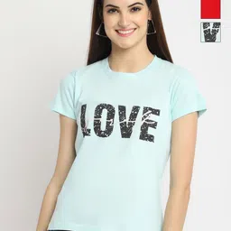 Tromko Women Pack of 3 Typography Printed Round Neck Cotton Regular Fit T-shirts-picture-34