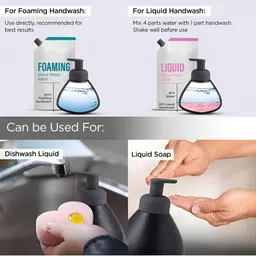 UMAI Black & Grey 2 piece Solid Ceramic Soap Dispenser image 4