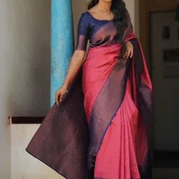 YAMUNE Woven Design Zari Pure Silk Handloom Banarasi Saree image 2