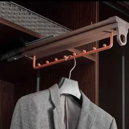 dbr Kitchen Soft Close Pull-Out Rack for Wardrobe Top-Mounted Hanging Aluminium Trousers Hanger For Trousers-picture-26