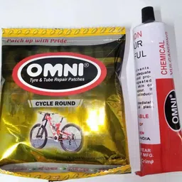 ganesha industries Tyre & Tube Puncture Repair Patches Cycle Round 100Pcs with Omni CVF 75ml. Tubed Tyre Puncture Repair Kit-picture-11