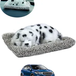 ccmm Universal White Car Interior Dashboard Durable White Sleeping Cute Dog Toy-221 Decorative Showpiece - 15 cm-picture-17