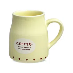 Arrabi Blue & Yellow Handcrafted Printed Stoneware Matte Mugs 220 ml Each image 5