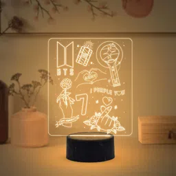 Gift for BTS Fans | 3D Illusion BTS Army Night Lamp Table Lamp-image-50