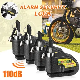 amiride Motorcycle Alarm Lock Waterproof Bicycle Alarm Security Lock bike Accessories Motorcycle Alarm Lock Waterproof Bicycle Alarm 110db Security Disc BrakeLock Disc Lock image 2