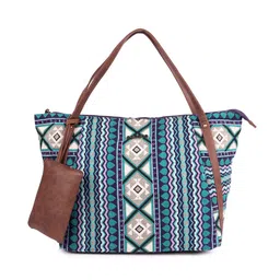 ASTRID Blue Self Design Handheld Bag-picture-32