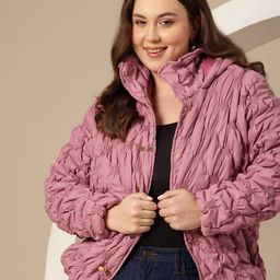 Sztori Plus Size Textured Padded Jacket-picture-31