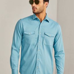 Red Flame Spread Collar Casual Shirt-picture-24