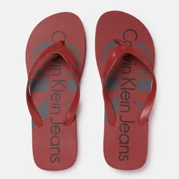 Calvin Klein Men Red Printed Thong Flip-Flops-image-69