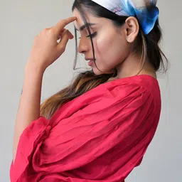 hair drama co. HAIR DRAMA COMPANY Abstract Printed Silk Satin Bandana Scarf Hairband-picture-15