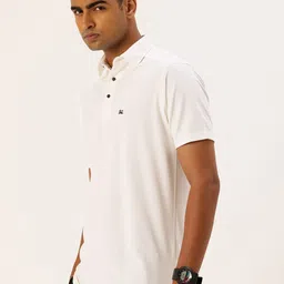 FIFTY TWO Self Checked Polo Collar Dri-Fit Training T-shirt image 4