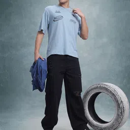 The Roadster Life Co. Typography Print Relaxed Pure Cotton T-shirt image 4