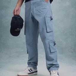 The Roadster Life Co. Men Mid-Rise Pure Cotton Relaxed Fit Cargos-picture-33