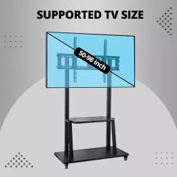 Robustt 81.28 - 190.5 cm Heavy Duty Tilt & Height Adjustable Movable TV Stand, 1700 (Pack of 10) image 2