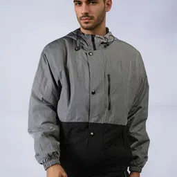 The Roadster Life Co Colourblocked Hooded Tailored Jacket-image-2