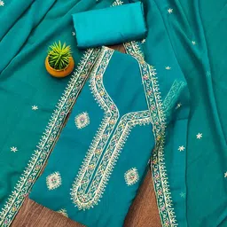 LeeliPeeri Designer Embroidered Unstitched Dress Material-picture-36