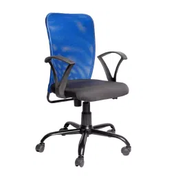 Valley Green Padded Cushion Tilt Mechanism 41.5x23.5 inch Sigma Blue Mid Back Office Chair-image-99