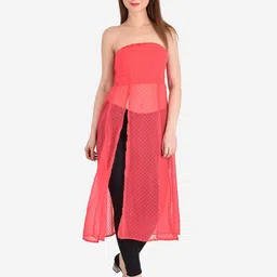 MISS HAUTE Print Georgette Tube Longline Top-picture-27