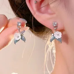 Estailo fashion Floral Drop Earrings-image-50