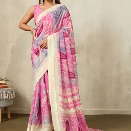 100 Dreams Women Abstract Printed Festive Saree-image-92