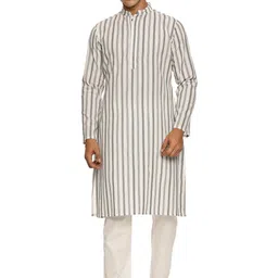 KuJee Men Striped Regular Kurta with Pyjamas-picture-36