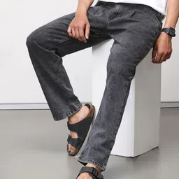 ether Grower Men Comfort Fit Mid-Rise Light Fade Stretchable Jeans-picture-3