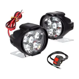 A4S 9W 6 LED Fog Light with On/Off Switchfor Jeep/SUV Car-White (Pack of 2) image 2