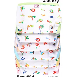mom cares MOM CARE Cloth Nappies for Newborn Double Layer Padded Extra Soft Pack of 6 5-12 m White image 2