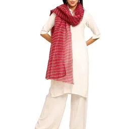 URBAN KANYA Leheriya Printed Gotta Patti Cotton Dupatta image 3