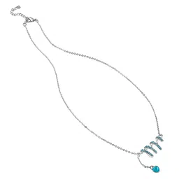 Mahi Rhodium Plated Heart- Shaped Artificial Stone-Studded Necklace image 2