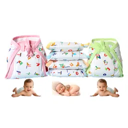 mom cares MOM CARE Cloth Nappies for Newborn Double Layer Padded Extra Soft Pack of 6 5-12 m White image 5