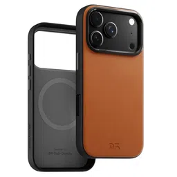 DailyObjects Tan-Grey Leatherite MagSafe Phone Case Cover for iPhone 17 Pro-image-28