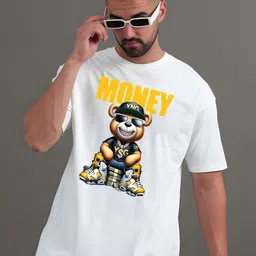 KAIDO Graphic Printed Round Neck Drop-Shoulder Sleeves Oversized Casual T-Shirt-picture-30