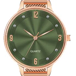 PAPIO Women Embellished Dial & Bracelet Style Straps Analogue Watch OP-143 GREEN image 2