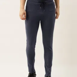 TOM BURG Men Blue Solid Slim Fit Track Pants-picture-29
