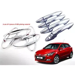 Auto Pearl Chrome Handle Trim Cover Compatible For Hyundai I20 Elite (Set of 4) image 3