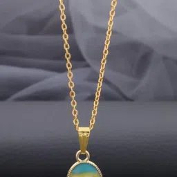 SZN Set Of 2 Gold-Plated Artificial Beaded Enamelled Quirky Pendants With Chains image 4