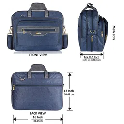 LOREM Unisex Textured Laptop Bag image 5