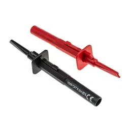 RS PRO Insulated Test Lead Kit, Crocodile Clip, Retractable Plug, Shrouded Plug, Spade Terminal, Sprung Hook, 1.2m, CAT Model No 3402421 image 5