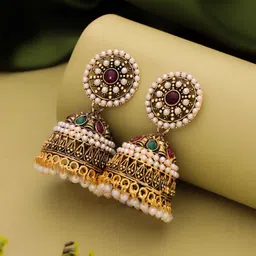 VEDDA Classic Jhumkas Earrings-picture-31