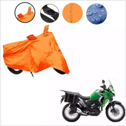 Auto Pearl Waterproof Two Wheeler Cover For Kawasaki Versys-X 300 (Orange)-picture-13