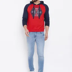 Austin wood Men Typography Printed Hooded Sweatshirt image 2