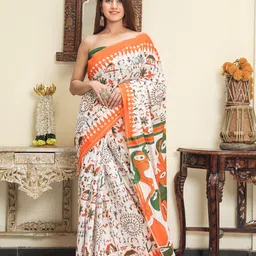 Pinkcity Trade World Ethnic Motifs Printed Pure Cotton Block Print Saree-picture-23