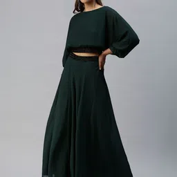 SHOWOFFFF Boat Neck Top & Palazzos Co-Ords image 2