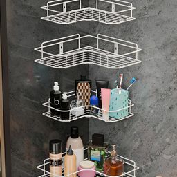 RUBOXA White 4 Pieces Bathroom Multi-Utility Organisers-picture-8