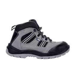 Allen Cooper Steel Toe Safety Shoes High Ankle Antistatic PU Sole Size 10 UK/India Black & Grey, AC-1157-image-31