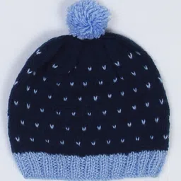 USHA ENTERPRISES Snowfall Winter Crochet Cap - Blue-image-0