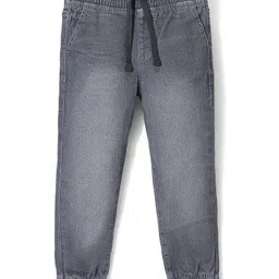 Pine Kids Cotton Rich Stretchable full length denim Joggers - Grey-picture-18